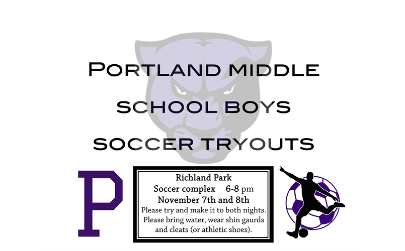 Portland Middle school boys tryouts