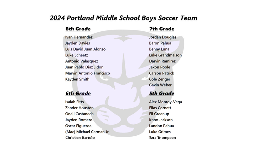 Boys middle school team